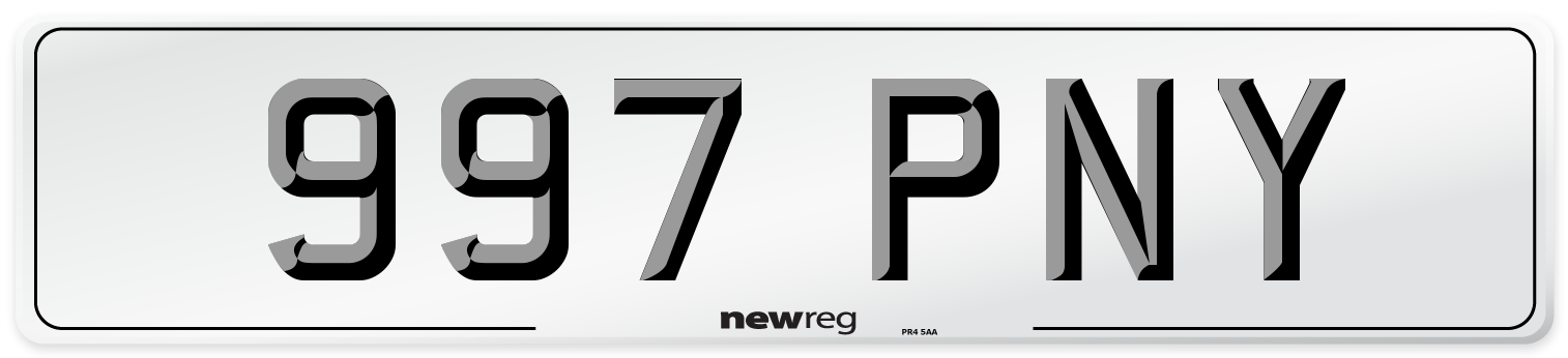 997 PNY Number Plate from New Reg